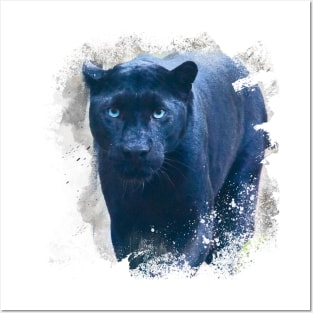 Black Panther Animal Wildlife Jungle Nature Adventure Watercolor Posters and Art